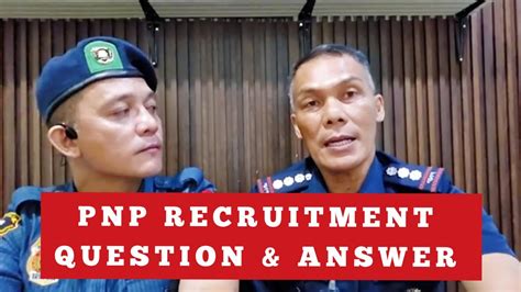 tambayan ng pulis|PNP Recruitment Recruitment Question & Answer with Asst Chief .